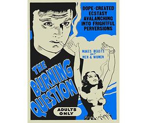 Burning Question Reefer Madness Blue Advertising Large Canvas Wall Art Print