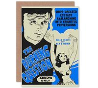 Burning Question Reefer Madness Blue Vintage Advertising Greetings Card