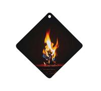 Burning Red Flames Car Air Freshener Hanging, Long Lasting Scented Car Aromatherapy Tablets, Rhombus Fragrance Scented Cards for Vehicles, Bedroom, Wardrobe Gray-style