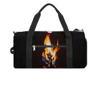 Burning Red Flames Gym Bag for Men Women, Waterproof Gym Tote Bags, Large Duffel Bag for Travel Workout