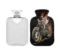 Burning Rooster Bicycles hot Waterbottle with Soft Cover 2L hot Compress Bag for Hand Feet Warmer Period Cramps Bolsa de calor para Dolor Menstrual