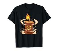 Burning Rope Spool Demon with Fiery Grin T-Shirt