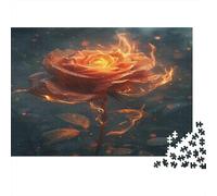 Burning Roses 1000 Piece Jigsaw Puzzle for Adult Kids Toy Intellectual Game Educational Game for Adult Child Stress Relief Home Decoration Jigsaw Puzzles 1000pcs (75x50cm)
