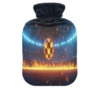 Burning Soccer Stadium Dark tag3 Hot Water Bottle with Cover for Pain Relief tag1 for tag2, 2L