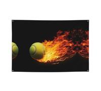 Burning tennis pictures Banner Party Decor Backdrop Banner Birthday Party Photography Background Decorations 47 x 71 Inch Flag Indoor Outdoor Wall Decor Banner Party Supplies Favors