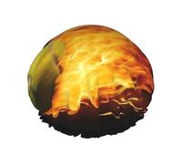 Burning tennis pictures Shower Caps for Women Reusable Bath Caps for Men Double Layer Waterproof Hair Cap with EVA Lining Stylish Large Shower Bonnet Soft Bath Hat for Long Hair, Braids