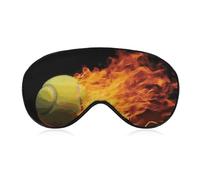 Burning Tennis Pictures Sleeping Mask, Light Blocking Eye Mask, Comfortable and Soft, Eye Cover with Elastic Band, Suitable for Men and Women, Suitable for Travel/Sleeping