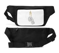 Burning The Candle Unisex Waist Bag Black