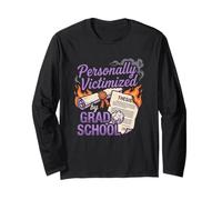 Burning Thesis Funny Grad School University Humor Paper Long Sleeve T-Shirt
