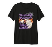 Burning Thesis Funny Grad School University Humor Paper Premium T-Shirt