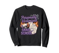 Burning Thesis Funny Grad School University Humor Paper Sweatshirt