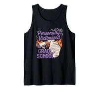 Burning Thesis Funny Grad School University Humor Paper Tank Top