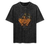 Burning Witches Dance with The Devil T-Shirt Graphic Tee Printed Top Mens Black Shirt XL