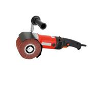 Burnishing Polishing Machine Handheld Wheel Polisher Sander Wire Drawing for Steel Metal Wood 110 1400W 8 Speed Adjust(with No Wheel)