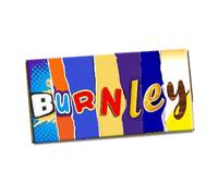 Burnley Football Club FC CHOCOLATE BAR WRAPPER Novelty Gift Present for Friends Sport Fans (With Chocolate Bar)