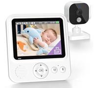 BURNNOVE Baby Monitor Video Baby Monitor with Camera and Night Vision 2000mAh 720P Secure Non-WiFi 2.8” IPS VOX Mode Digital Zoom 2-Way Audio Feeding Alarm Temperature Sensor for Parents