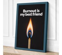 Burnout is My Best Friend Canvas Wall Art Print 18x12 Inch (46 x 30 cm)