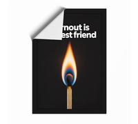 Burnout is My Best Friend Typography Unframed Wall Art Print A4 (29.7×21cm), Wall Decor for Living Room, Bedroom, Office & Home, Art Gift