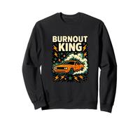 Burnout King Muscle Car Smoke Graphic Sweatshirt
