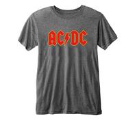 Burnout Logo T-Shirt AC/DC Charcoal XL