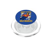 Burnout Medalist Funny Coffee Work Office Tired Stress Humor PopSockets PopGrip for MagSafe