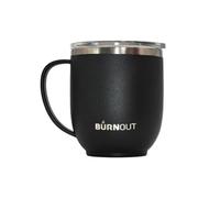 BurnOut Temperature Regulating Home & Office Mug, 12 oz Black - Drink NOW & Heat-Zorb Tech