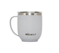 BurnOut Temperature Regulating Home & Office Mug, 12 oz White - Drink NOW & Heat-Zorb Tech