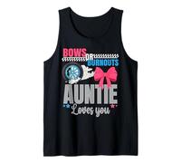 Burnouts Or Bows Auntie Loves You Gender Reveal Party Aunt Tank Top
