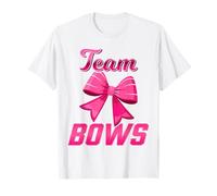 Burnouts Or Bows Team Girl Team Bows Gender Reveal T-Shirt