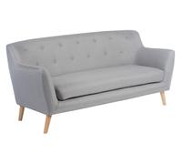 Burns 3 Seater Fabric Sofa (Grey)