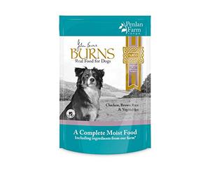 Burns Moist Penlan Chicken/Brown Rice and Vegetables for Dogs, 400 g, Pack of 6