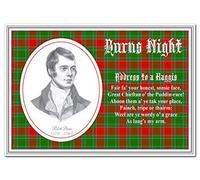 Burns Night Card - Scottish Greeting - Scots Celebration - Poet Robert Burns birthday on 25 January - Scotland - Luxury Quality - Perfect for friends and family - Burns Night design