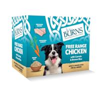 Burns Pet Natural Nutrition Adult & Senior Wet Dog Food Free Range Chicken, Carrots & Wholegrain Brown Rice 6 x 395gm