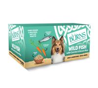 Burns Pet Natural Nutrition Adult & Senior Wet Dog Food Wild Fish, Carrots & Wholegrain Brown Rice 12 x 150gm