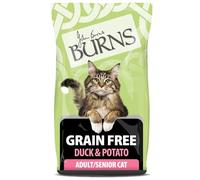 Burns Pet Nutrition Complete Dry Cat Food Adult and Senior Cat Grain Free Duck and Potato 5 kg