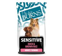 Burns Pet Nutrition Hypoallergenic Complete Dry Dog Food Adult and Senior Dog Sensitive with Duck and Brown Rice 12 kg