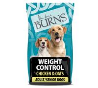 Burns Pet Nutrition Hypoallergenic Complete Dry Dog Food Adult and Senior Dog Weight Control Chicken and Oats 12 kg