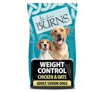 Burns Pet Nutrition Hypoallergenic Complete Dry Dog Food Adult and Senior Dog Weight Control Chicken and Oats 12 kg