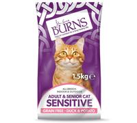 Burns Adult & Senior Cat Sensitive Grain-Free Duck & Potato - 1.5kg