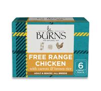 Burns Pet Natural Nutrition Adult & Senior Wet Dog Food Free Range Chicken, Carrots & Wholegrain Brown Rice 6 x 395gm