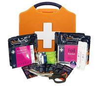 BurnSoothe Burn First Aid Kit In Orange Compact Aura Box First Aid Emergency Burn Kit - Modern Comprehensive Burns Kit. Ideal For Smaller Work Environments (Box Size: 20.5cmh X 20cmw X 6.5cmd)