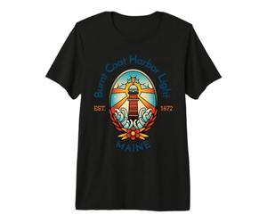 Burnt Coat Harbor Light Lighthouse Maine Premium T-Shirt