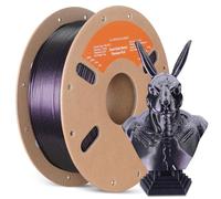 Burnt Dual Color Glitter PLA Filament 1.75mm, High Accuracy +/-0.03mm, 1kg Spool 3D Printer Filament(Black)