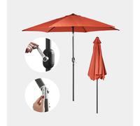 Burnt Orange 2.7m Steel Garden Parasol