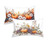 Burnt Orange Cushion Covers 30 x 50 cm Small Cushions Pumpkin Pillow Cases 2 Pack,Velvet Decorative Pillows Sofa Cushions with Invisible Zipper Rectangle Cushion Covers Decor Pillow Protectors w0u-110