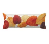 Burnt Orange Cushion Covers 40x120 King Size Pillows Orange Color Bolster Pillow Cases, Full Body Pillow for Adults, Velvet Double-Sided Printing Bolster Pillows, Bedroom Decorative Pillowcase Q-532