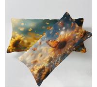 Burnt Orange Cushion Covers Butterfly Large Cushion Cover 50x80cm Pack of 2, linen Cushions Covers Soft and Breathable With Invisible Zipper for Christmas Decorations, Home Decor, C0C99