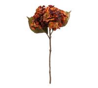 Burnt Orange Hydrangea Single Stem Artificial Flower (H) 470mm