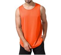 Burnt Orange Loose Fit Oversized Vests for Man Fall Summer Sleeveless Crewneck Sport Athletic Lounge Jogger Camisole Tank Plain Tops Vest Mens 2025 Clothing 3XL