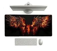 Burnt Orange Mouse Pad 700 x 300 x 3 mm Extended Large Mouse Mat, Keyboard Mousemat, Desk Mat Workspace Decor with Anti-Slip Base & Anti-Fray Edges, Waterproof Desk Accessories for Work (Wing) L-x6890